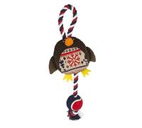 Pet Brands Christmas Robin and Tennis Ball Dog Throw Interactive Toy
