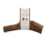 Elkwood Big Split Deer Antler Dog Chew Toy | Durable Natural Dog Chews - High in Calcium & Minerals | Ethically-Sourced Antlers for Dogs | Perfect for Medium to Large-Sized Dogs