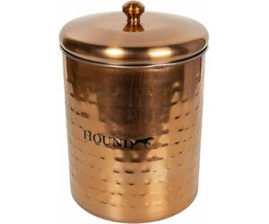 Pet Brands Hound Hammered Antique Copper Finish Pet Treat Cannister - Medium