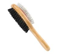 Pet Brush, Bamboo Long Handle Cat Dog Grooming Comb Slicker Double Side(Large SIZE)