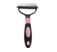 Pet Brush, Hair Removal Double Sided Dog Cleanings Accessories Fur Trimming Cat(Pink,S Size)