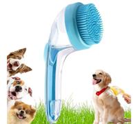 Pet Brush with Soap Dispenser,Pet Brushes for Dogs,2025 New 2 in 1 Bath, for Long Short Haired Dogs Cats Shower, Soft Silicone Shampoo Brush (Bule)