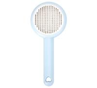 Pet Brush with Stainless Steel Bristles and Ergonomic Handle, Ideal for Removing Loose Hair and Reducing Allergens.