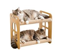 Pet Bunk Bed - Large Load Bearing Breathable with Sisal Pad | 2 Layer Summer Cat Bunk Bed,for Pet Shop Balcony Living Room, Resting Scratching Daily Play