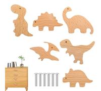 Pet Cabinet Knobs - Cute Wooden Drawer Knob Set, 6-Piece Pet Pullers, Delicate Handles for Furniture, Multifunctional Cabinet Accessories|for Kids Wardrobe Cupboard Nursery Storage