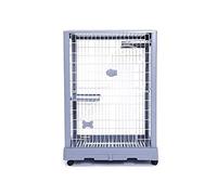 Pet cage,at cage cat villa 2 or 3 floors luxury big house cat cage household cat litter cat room with toilet,blue,69×47×101cm