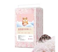 Pet Cage Bedding - 450g Premium Small Animal Shavings, Comfortable Nest Pad, Eco Friendly Liner with Soft Cotton Pulp | Habitat for Hamster Bunny Gerbil Hedgehog Reptile Bird Snake Care