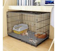 Pet Cage Dog Cat Puppy Training Cat Cage Cat Crate Folding Metal Kennel Crate With Tray,Easy to Carrier and Transport,Perfect for Puppy Training
