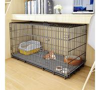 Pet Cage Dog Cat Puppy Training Cat Cage Cat Crate Folding Metal Kennel Crate With Tray,Easy to Carrier and Transport,Perfect for Puppy Training