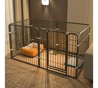 Pet cage,Dog Pen Puppy Pen 6 Panel Pet Playpen,Portable Detachable Pet Run Enclosures for Dog Cat Duck Rabbit Pet Exercise Pen Indoor Outdoor 23.6In High,Black
