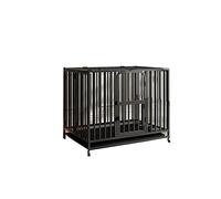 Pet Cage, Folding Indoor Metal Dog Crate with Toilet and Playpen Design, Full Square Tube Construction, Ideal for Dogs and Cats, 78.5cm