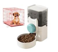 Pet Cage Food Dispenser - Hanging Automatic Food Water Bowl And Feeders, Neck Protection Cat Water Bowl, Auto Refill Rabbi-t Feeders For Pets - Blue, Feeder