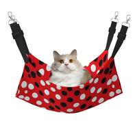Pet Cage Hammock Red White Polka Dot Warm Pet Hammock Soft Winter Hanging