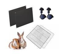Pet Cage Liner, Rabbit Cage Urine Protection, Cage Side Liner, Small Animal Cage Accessories, 360° Universal Wheels