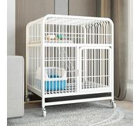 Pet Cage,Outdoor Cat Enclosure, Spacious Outdoor Large Cage for Cats - Durable, Jump Platform, Multi-Feature Enclosed Cat Condo for Indoor Cats, for Cat Activity, White/Black(White,70 * 55 *