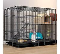 Pet Cage,Pet cage,Indoor Bunny Cage - Encrypted And Thickened Design, Strong Load-Bearing, Durable - Rabbit Hutch With Easy Cleaning Tray
