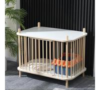 Pet Cage Solid Wooden Cat Cage Semi Closed Cat Cage 360° Surrounding and Breathable Easy to Install Suitable for Small to Medium Sized Pets