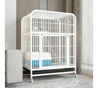 Pet Cage Spacious Cat Enclosure - Durable Large Dog Cage with Jump Platform, Multi-Feature Indoor/Outdoor Condo for Cats(White,78 * 55 * 100cm)