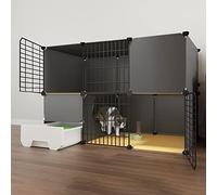 Pet Cages for Cats,Pet Cages for Small Animals,2 Story Guinea Pig Cage,Portable Guinea Pig Cage,Large Space,Odor-resistant and Easy To Clean