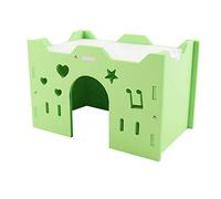 Pet Cages Hamster House Star Heart Design Cage Hideout Small Animal for(Light Green)