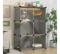 Pet Cages Playpen For Cats,Assembled Cat Enclosures DIY Indoor Pet Home,Detachable Cat Outdoor Enclosure Cat Condo Cat Cage Accessories