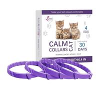 Pet Calming Collar, Waterproof Puppy Calming, Stress Relief Collar, 4x Separation Stress Relief Relieves Bad Behavior Pheromone Lasts 30 Days for Pets, 9.84x9.84x1.97 Inches