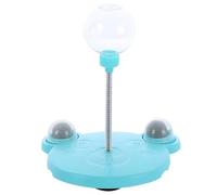 Pet Calming Treats, Anti-Slip Cat Feeding Ball with Catnip, Play & Mental Stimulation Encourages, Interactive Cat Treat Dispenser Toy, Cute Bear-Shaped Base