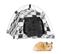 Pet Camping Tent, Mini Bed Tent Portable Breathable Hut with Stable Frame & Magic Sticker for Guinea Pigs Rabbits Hamsters Small Animals