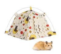 Pet Camping Tent, Mini Bed Tent Portable Breathable Hut with Stable Frame & Magic Sticker for Guinea Pigs Rabbits Hamsters Small Animals