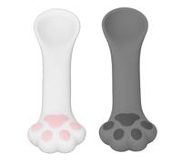 Pet Canned Spoon, Silicone 2pcs Cat Jar Opener Ergonomic Durable Adorable for Home for Outdoors