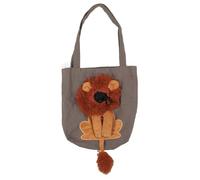 Pet Canvas Shoulder Bag, Breathable Portable Dog Carrying Bag, Show Head Design with Adjustable Neck Size, Escape Proof Cat Carrier Bag for Travel Camping Hiking (L)