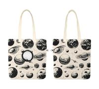 Pet Canvas Shoulder Bag, Planets and Moons around the Universe Portable Cats Carriers Dog Carrying Chest Tote Bag for Small Pets