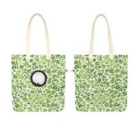 Pet Canvas Shoulder Carrying Bag, Happy St Patricks Day Shamrocks Pet Carrier for Small Dogs Cats, Pet Out Shoulder Bag