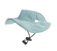 Pet Cap Sun Protection Soft Comfortable Lightweight Cute Corduroy Dog Sun Hat for Cats Dogs with Ear Holes Outdoor Activities (S)