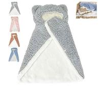 Pet Cape Blanket & Dog Cape Blanket - Hooded Winter Wearable Wrap for Small & Medium Dogs, Soft Double-Layer Flannel Warm Blanket Cape for Indoor & Outdoor Cozy (Grey, L)