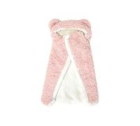 Pet Cape Blanket, Dog Cape Winter Coat with Hat Thicken Cloak Warm Sleeping Blanket, Multiple Sizes for Small Medium Dogs and Cats (Pink, M)