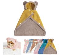 Pet Cape Blanket,Dog Robes with Hood,Dogs Cold Weather Coat Wraps,Warm Sleeping Blanket with Thicken Cloak for Small and Large Cats,for Indoor Relaxing & Outdoor Walks (B Brown, L)