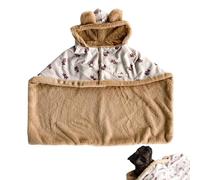 Pet Cape Blanket - Fast Drying Pet Bathrobe Dressing Gown | Pets Wear Hats and Blankets, Cat Cold Weather Coat Wraps, Cute Paw Bone House Print Fuzzy Cute Soft Comfortable Dog Blanket for Dogs, Cats