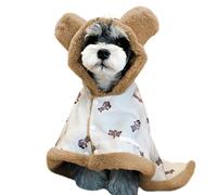 Pet Cape Blanket - Fast Drying Pet Bathrobe Dressing Gown | Pets Wear Hats and Blankets, Cat Cold Weather Coat Wraps, Cute Paw Bone House Print Fuzzy Cute Soft Comfortable Dog Blanket for Dogs, Cats