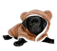 Pet Cape Coat, Cold Protection Hooded Clothing with Fleece Lining, Winter Clothing for Puppies, Cats and Small Dogs, It Is Also Suitable For Outdoor Walks, Sleeping Indoors
