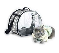 Pet Capsule Pet Carrier Puppy Backpack, Portable Cat and Dog Travel Transport Bag, Breathable Transparent Capsule Animal Backpack (Gray Small)