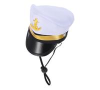 Pet Captain Sailor Hat: Puppy Dog Sailor Costume Hat Cosplay Costume Accessories for Pet Dog Cat Fancy Headgear Photo Prop
