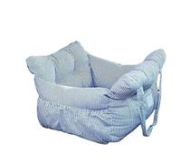 Pet Car Bed, Travel Safety Dog Hammock with Carrier Function, Co-Pilot Cat Car Seat Mat for Small & Medium Breeds(Blue Stripe,70 * 60 * 33cm)