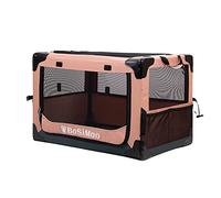 Pet Car Cage - Portable Foldable Car Dog Cage Cat Cage - Outdoor Travel Cage - Portable Pet Tent - Portable Stress Free Cat Condo (Color : Pink, Size : Large)