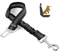Pet Car Seat Belt for VW ID.4 1st (sinds 2020), Elastic Bungee Shock Absorbing Safety Lead with Reflective Stitching and Adjustable Strap