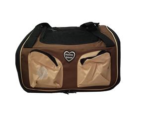 Pet Car Seat Carrier Luxury Dog Cat Puppy V4 Brown Valentina Valentti