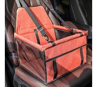 Pet Car Seat,Dog Car Seats for Small Medium Dogs & Cats,Portable Puppy/Pet Car Booster Seat with Clip-On Leash and Mesh Window for Pet Up to 12 lbs- Orange