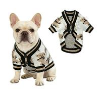 Pet Cardigan, Classical Bear Print Knitted Dog Sweater Cat Jumper,Soft Warm Winter Coat Cosplay Outfit,Holiday Puppy Kitten Vest Clothes For Small Medium Pets-Xl (Brown)