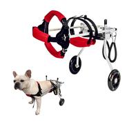 Pet Care Dog Wheelchair Doggy/Cat Wheel Chair For Small Breed, Scooter 2-wheel Mobility Aid Trolley Pet Bike Trailer For Back Legs, Lightweight Trolley For Rears 40-60 Lbs Dog(Red,SIZE M)