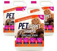 Pet Carpet Cleaning Shampoo Odour Remover 3 x 5L ProKleen Clear One Size